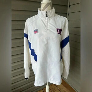 Rebook New York NFL Giants Windbreaker Men’s White-Blue Sz M